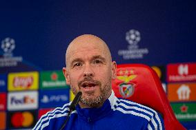 Press Conference By Ajax FC  Coach Erik Ten Hag Prior Their UCL Game Againist Benfica.