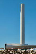 Wind Turbine Installation At Castelluccio Dei Sauri Wind Farm, Italy