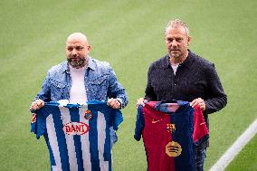 Barcelona And Espanyol Managers Hansi Flick And José Manuel "Manolo" González Meet At Johan Cruyff Stadium Ahead Of November 3 D