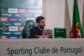 Ruben Amorim Head Coach Of The Sporting Club De Portugal Holds A Press Conference