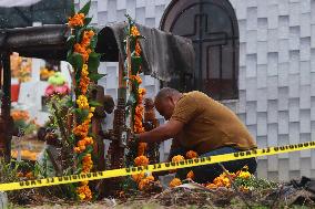 People Visit Cemeteries For Dia De Muertos In Cuetzalan