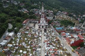 People Visit Cemeteries For Dia De Muertos In Cuetzalan