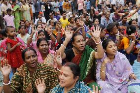 Minority People Protest In Bangladesh