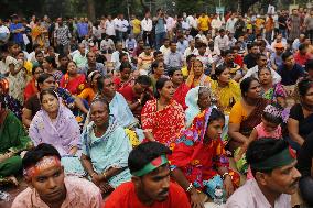 Minority People Protest In Bangladesh