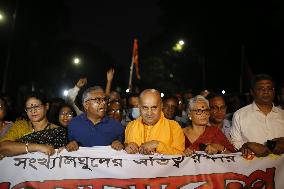 Minority People Protest In Bangladesh