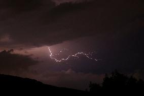 Lightning Illuminating The Night Sky - Lebanon