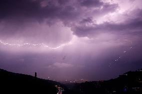 Lightning Illuminating The Night Sky - Lebanon