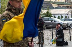 Funeral Ceremony For Vasyl Mykytyshyn And Yuriy Pronyuk In Lviv, Ukraine