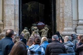 Funeral Ceremony For Vasyl Mykytyshyn And Yuriy Pronyuk In Lviv, Ukraine