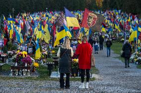 Funeral Ceremony For Vasyl Mykytyshyn And Yuriy Pronyuk In Lviv, Ukraine