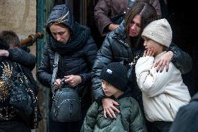 Funeral Ceremony For Vasyl Mykytyshyn And Yuriy Pronyuk In Lviv, Ukraine