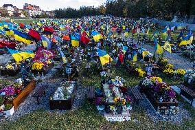 Funeral Ceremony For Vasyl Mykytyshyn And Yuriy Pronyuk In Lviv, Ukraine