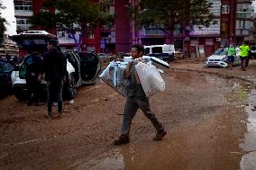 Volunteers In Valencia Floods