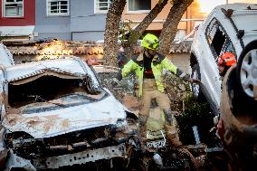 Volunteers In Valencia Floods