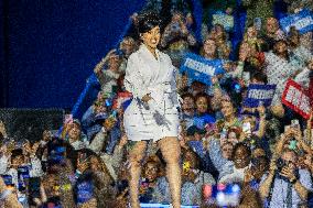 Kamala Harris Holds Concert Campaign Rally In Milwaukee, Wisconsin With Cardi B.