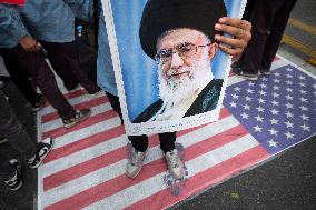 Iranians Burn U.S. And Israeli Flags In Tehran