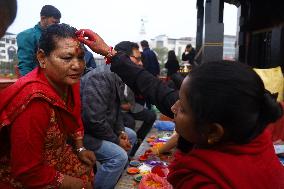 Bhai Tika Observed In Nepal