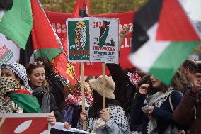 Pro-Palestine And Pro-Liban Rally - Paris