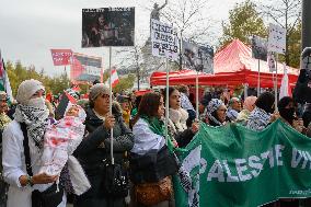 Pro-Palestine And Pro-Liban Rally - Paris