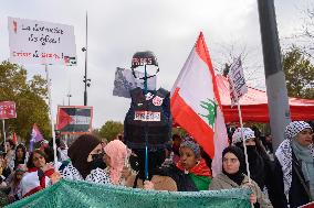 Pro-Palestine And Pro-Liban Rally - Paris