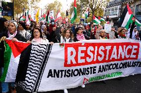 Pro-Palestine And Pro-Liban Rally - Paris