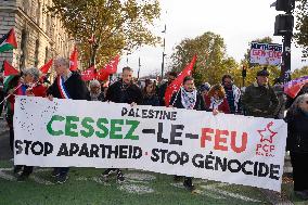 Pro-Palestine And Pro-Liban Rally - Paris