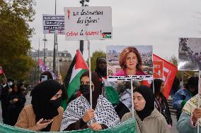 Pro-Palestine And Pro-Liban Rally - Paris