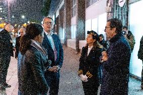 Catherine Vautrin And Francois Durovray Visit Montparnasse Station - Paris