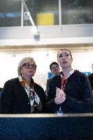 Catherine Vautrin And Francois Durovray Visit Montparnasse Station - Paris