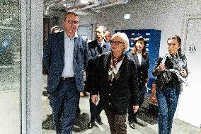 Catherine Vautrin And Francois Durovray Visit Montparnasse Station - Paris