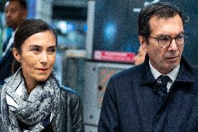 Catherine Vautrin And Francois Durovray Visit Montparnasse Station - Paris