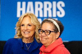 First Lady Jill Biden Campaigns For Harris-Walz In Harrisburg, PA