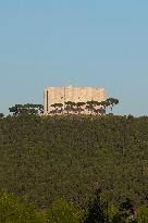 Distant View Of Castel Del Monte In Puglia, Italy