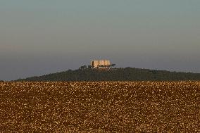 Distant View Of Castel Del Monte In Puglia, Italy