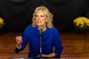 First Lady Jill Biden Campaigns For Harris-Walz In Harrisburg, PA