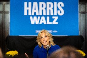 First Lady Jill Biden Campaigns For Harris-Walz In Harrisburg, PA