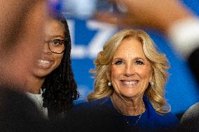 First Lady Jill Biden Campaigns For Harris-Walz In Harrisburg, PA