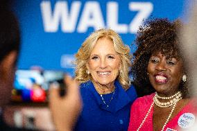 First Lady Jill Biden Campaigns For Harris-Walz In Harrisburg, PA