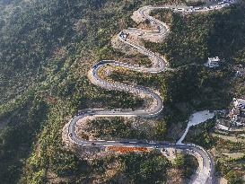 Winding S Shaped Road