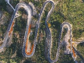 Winding S Shaped Road