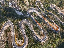 Winding S Shaped Road