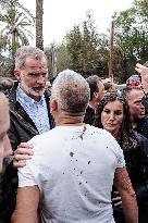 King And Queen Of Spain Pelted With Mud On Visit To Flooded Town