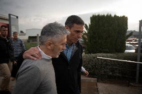 PM Pedro Sánchez Visit To An Area Affected By The DANA - Valencia