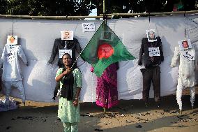 Rights Activists And Students Stage A Protest - Dhaka