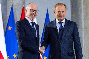 Luxembourg Prime Minister Luc Frieden in Poland