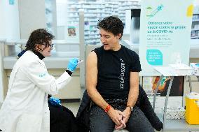 Justin Trudeau Receives His COVID-19 Booster Shot - Ottawa