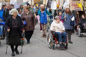 A Demonstration In Munich To Advocate For The Rights Of People With Disabilities