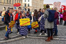 A Demonstration In Munich To Advocate For The Rights Of People With Disabilities