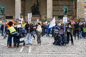 A Demonstration In Munich To Advocate For The Rights Of People With Disabilities