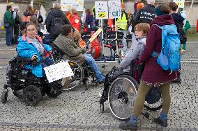 A Demonstration In Munich To Advocate For The Rights Of People With Disabilities